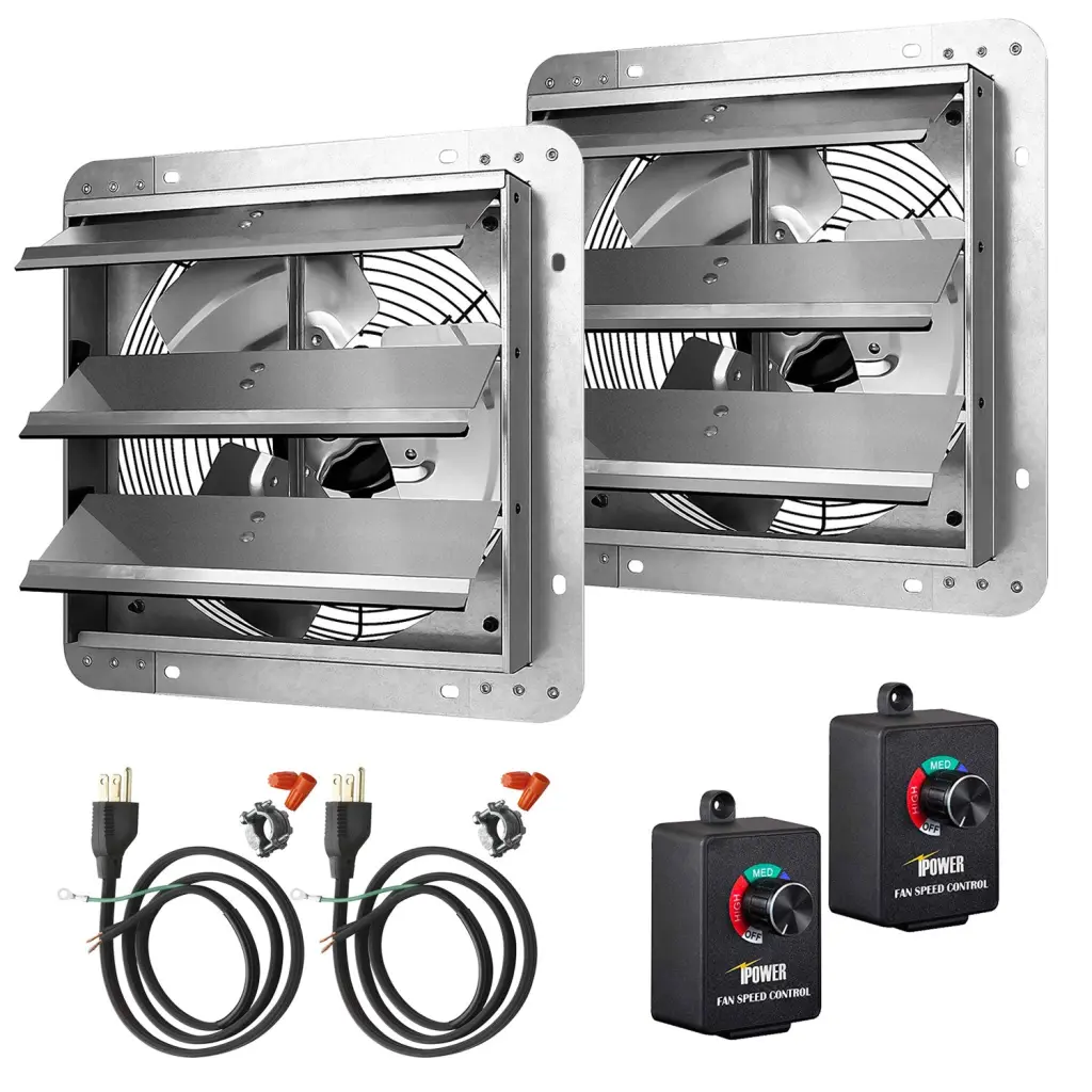 Ipower 12 Inch Variable Shutter Exhaust Fan Aluminum Speed Control w1134dhs