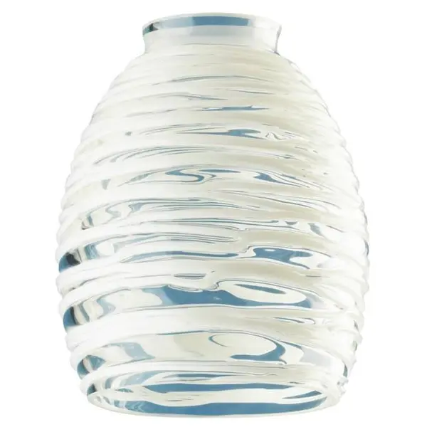 Westinghouse 81314 Clear White Rope Fan Light Fixture Glass Shade 2-1/4 Inch
