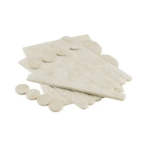Shepherd Hardware 9947 Assorted Self Adhesive Felt Beige 27-Count Furniture Pads