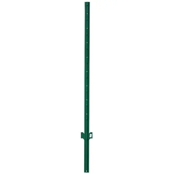 YardGard Heavy-Duty 7' Green U-Style Steel Fence Post 13-Gauge