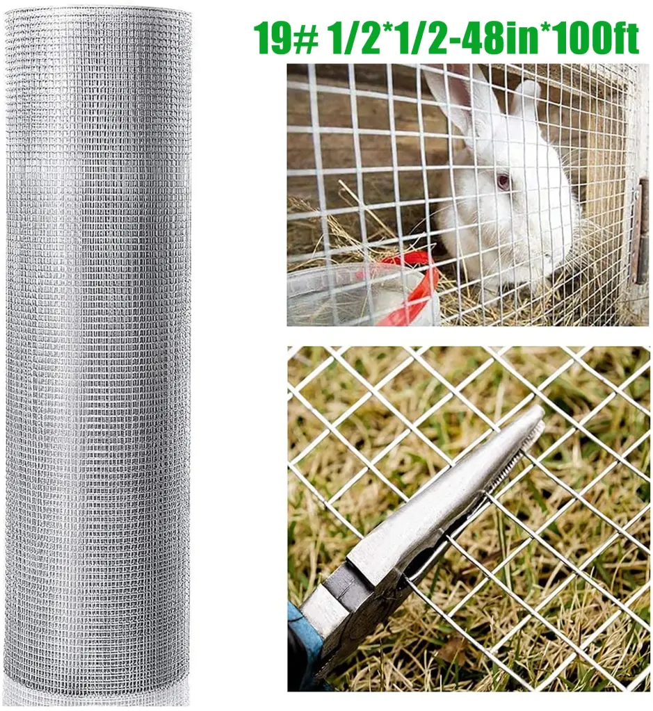 48Inx100Ft 1 2 19 Gauge Hardware Cloth Welded Cage Wire Fencing and Enclosures rnb