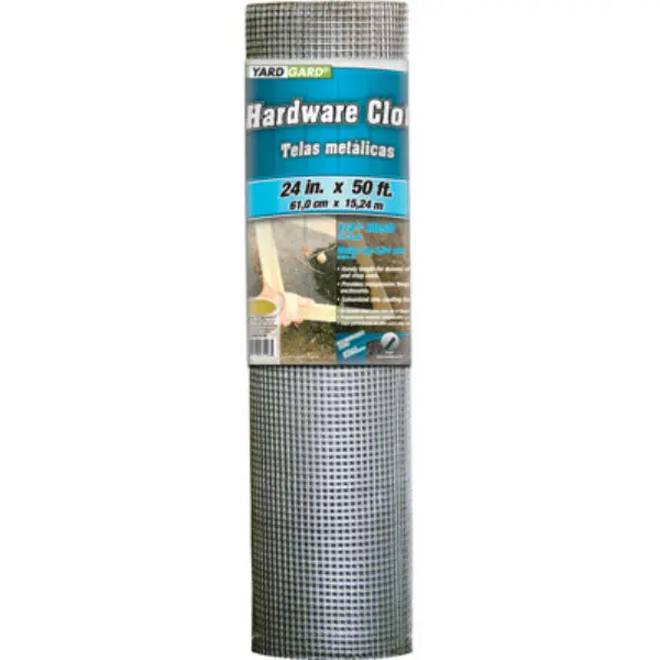 YardGard 308247B Galvanized Hardware Cloth 23-Gauge 1/4 Mesh 24 x 50 Inches Fencing Material