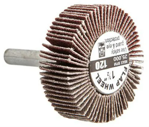 Forney 60189 Mounted Flap Wheel 1/4 Inch Shank 1-1/2x1/2 Inch 120 Grit