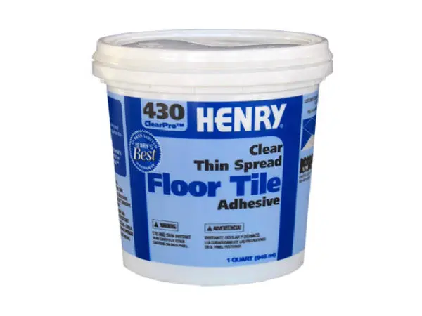 HENRY 12097 ClearPro Clear VCT Floor Adhesive #430 1 Qt Vinyl Tile Installation
