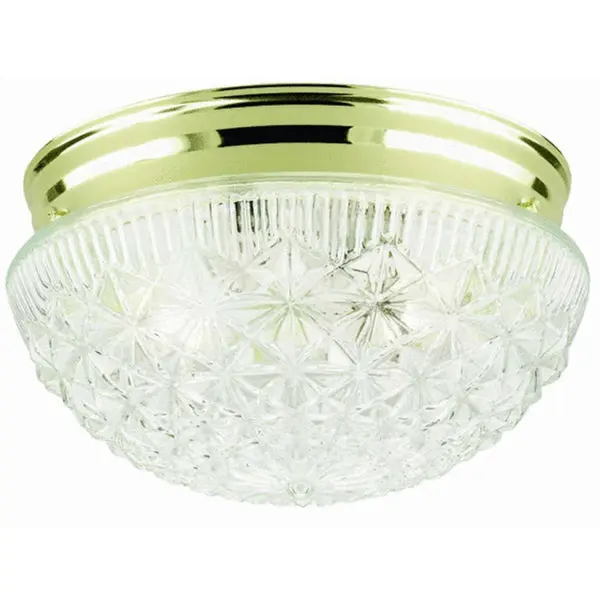 Westinghouse 66698 2-Light Flush-Mount Ceiling Fixture - Polished Brass Finish
