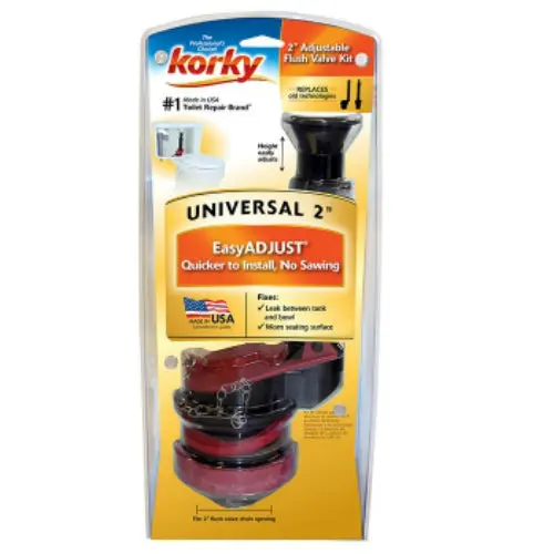 Korky 4030PK Adjustable Flush Valve and Tank to Bowl Gasket Kit 2 Inch