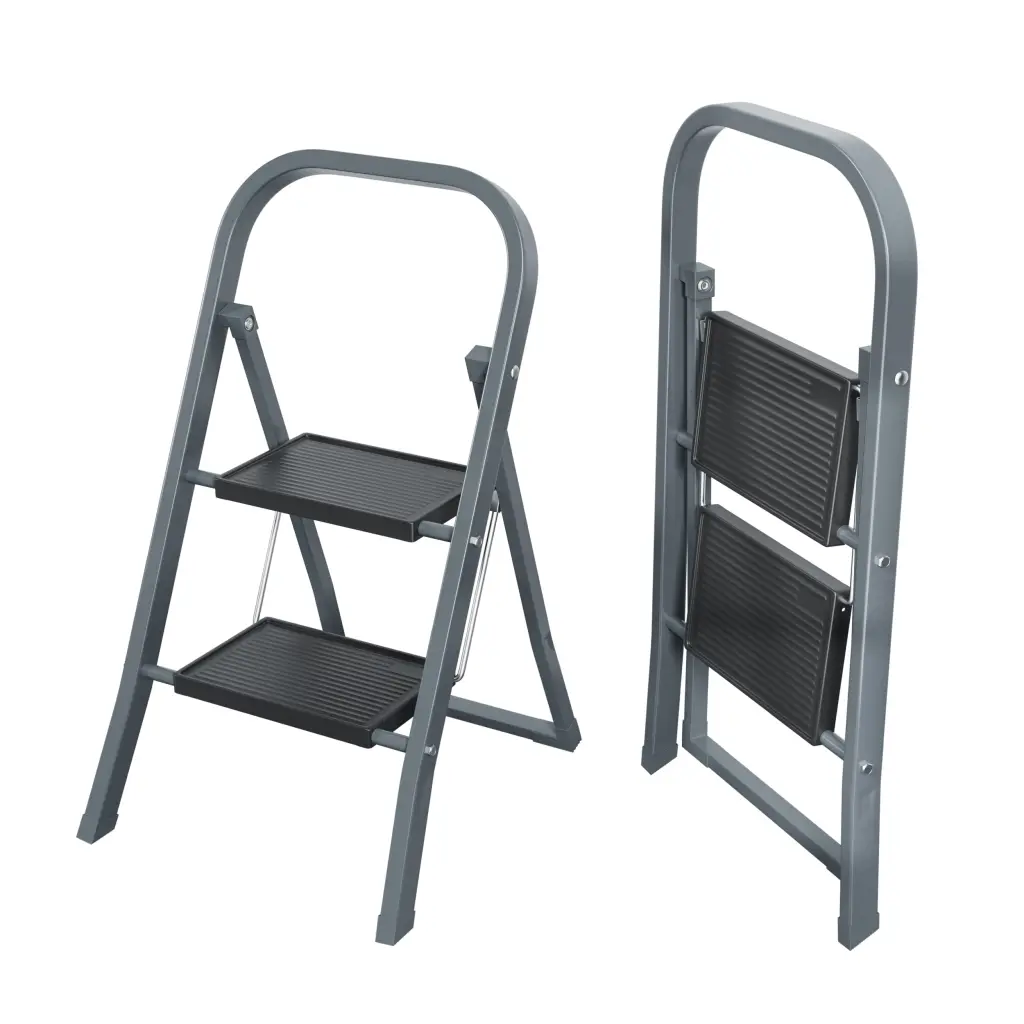 2 Step Ladder Step Stool Adults Folding Step Stool Wide Anti Slip Treads Household Helper hs furniture