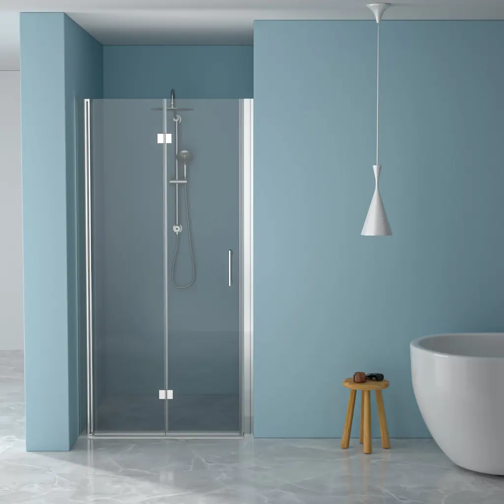 36 Inch Wide 72 Inch High Foldable Frameless Shower Door Tempered Glass lordear