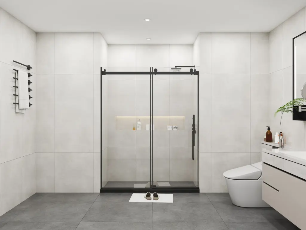 Frameless Sliding Glass Shower Doors 60 Width X 76 Height 3 8 Inch rnb