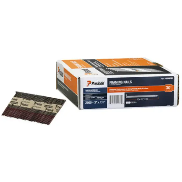 Paslode 650830 Smooth Brite 30-Degree Framing Nail 3 Inch x 0.131 Inch 2500-Count