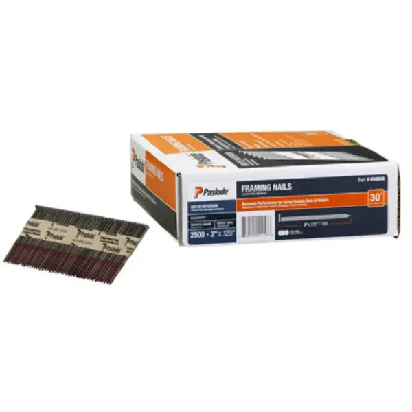 Paslode 650836 Smooth Brite 30-Degree Framing Nail 3 Inch x 0.120 Inch 2500-Count