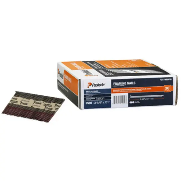 Paslode 650839 Smooth Brite 30-Degree Framing Nail 3-1/4" x 0.131" 2500-Count