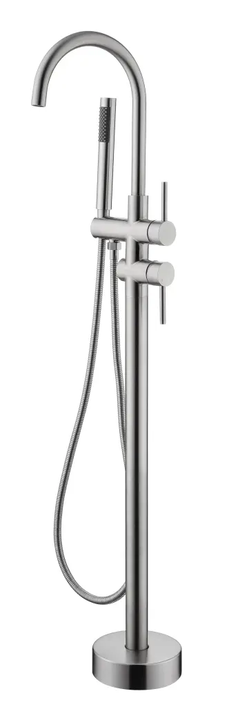 Freestanding Bathtub Faucet Tub Filler Brushed Nickel Finish w928 dongtu group