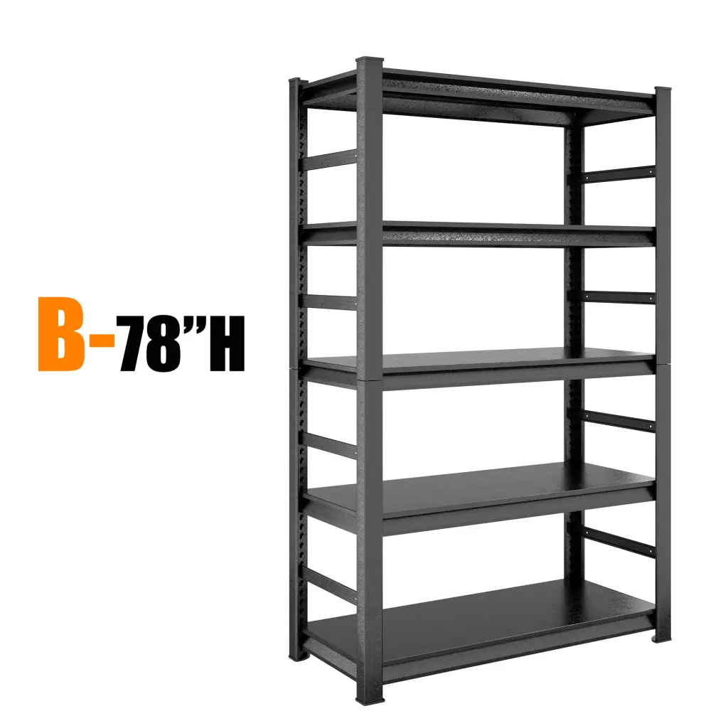 5 Tier Heavy Duty Metal Shelving Unit Adjustable Shelves Storage morgie