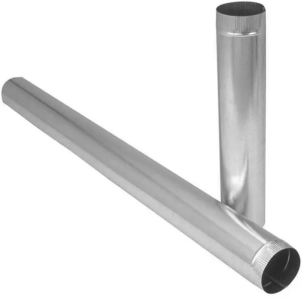 Imperial GV1816 Galvanized Furnace Pipe 24 Gauge 4 x 24 Inches HVAC Venting
