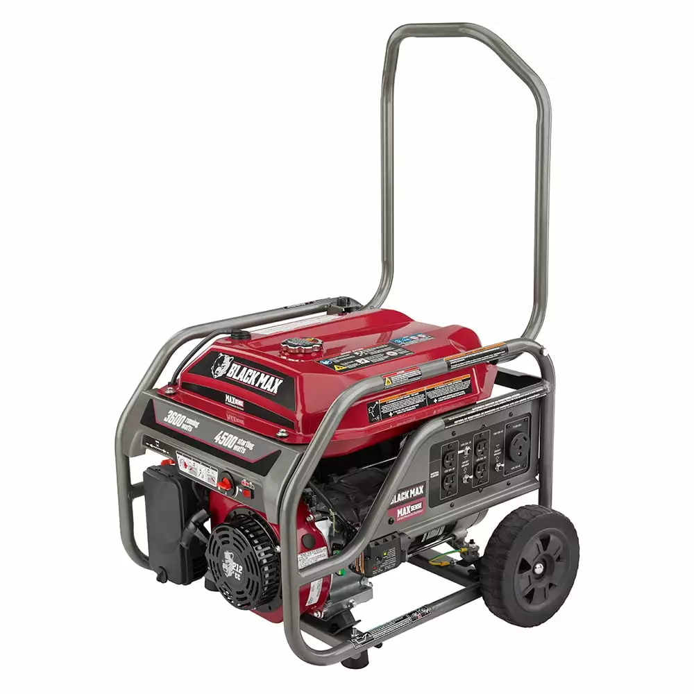 Black Max 3600 Wattage Generator Auto Shutdown. Carb-Compliant
