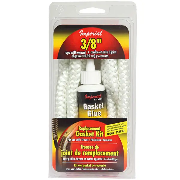 Imperial GA0187 Fiberglass Gasket Rope Kit 2 Oz Cement White 3/8 x 6 Feet Sealing and Insulation