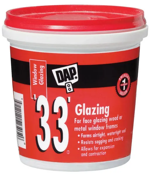 Dap 12121 Glazing Compound 1 Pint White Window Glass Repair