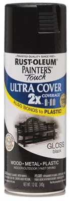 Rust-Oleum Painter's Touch 2x Spray Paint 12 Oz Gloss Black