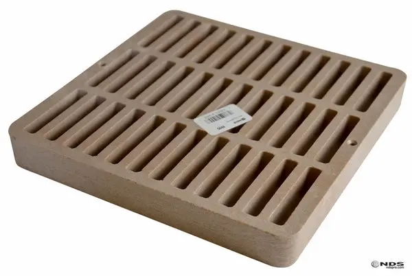 NDS 999S Structural Foam Polyolefin Square Grate UV Inhibitors 9 x 9 Inch Sand Drainage Cover