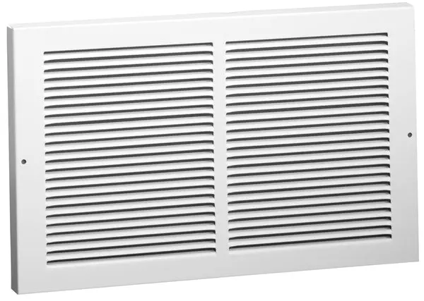 AmeriFlow 375W12X6 Baseboard Return Grille White 12x6 Inches 1/3 Fin Spacing HVAC Vent Cover