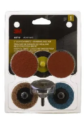 3M 03050 Drill Mounted Automotive Grinding Sanding Finishing Kit 2 Inch