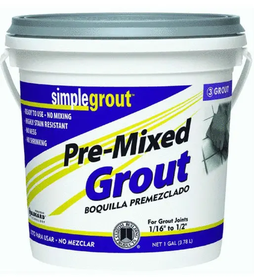 Custom PMG3811-2 SimpleGrout Pre-Mixed Grout Bright White 1 Gallon Tile Installation Custom Building Products