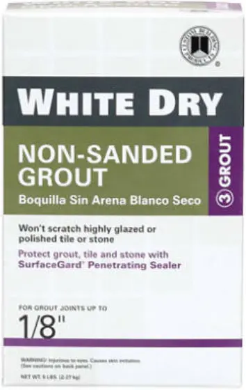 Custom WDG5-4 White Dry Non-Sanded Grout 5 Lb Tile and Flooring Projects Custom Building Products