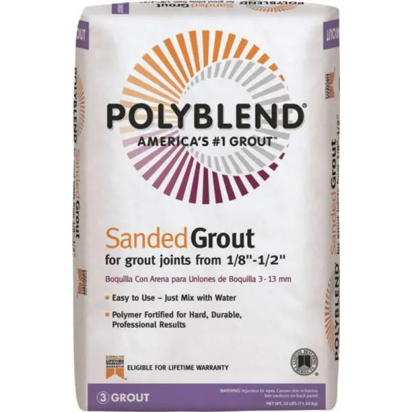 Polyblend PBG1025 Sanded Tile Grout Antique White 25 Pounds