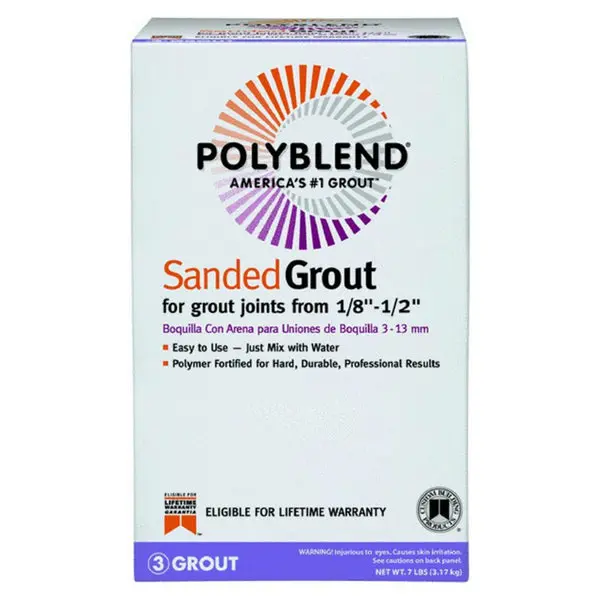 Polyblend PBG1657-4 Sanded Tile Grout 165 Delorean Gray 7 Lbs