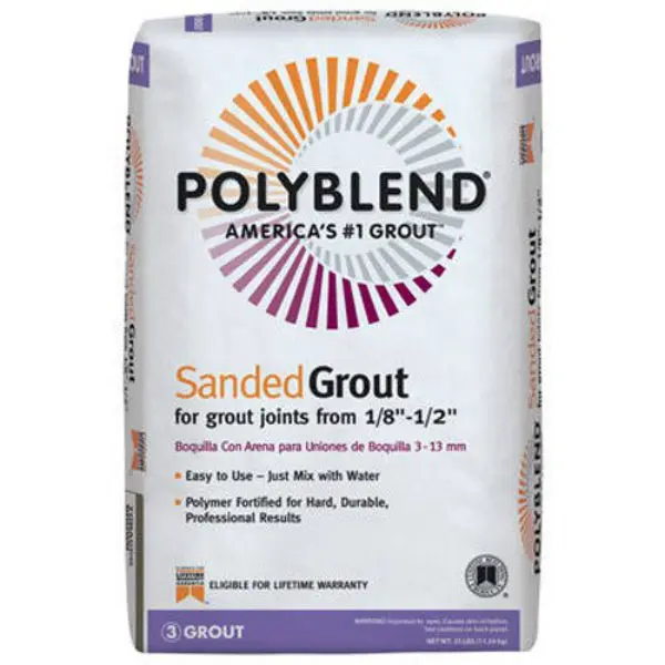 Polyblend PBG38025 Sanded Tile Grout Haystack 25 Lbs Professional Use