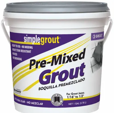 SimpleGrout Delorean Gray Pre-Mixed Grout 1 Gallon Ready-to-Use Grout Tile and Stone