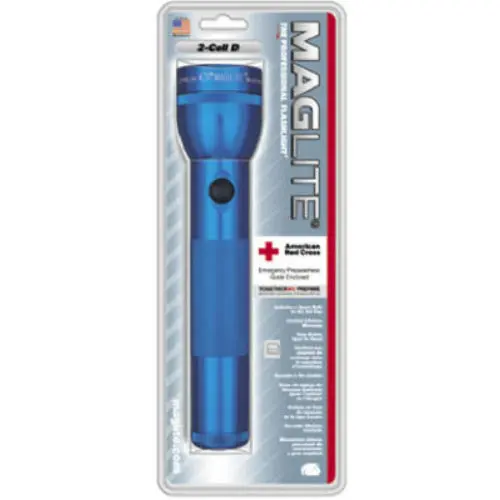 Maglite SS2D116 Standard Incandescent Flashlight 2 D Cell 27-Lumens Blue Reliable Lighting