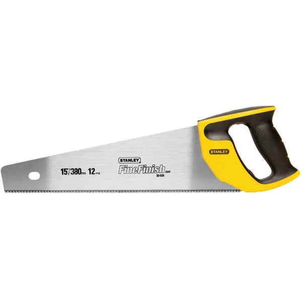 Stanley 20-526 Finish Cut SharpTooth Saw Rubber Grip 15 Inch