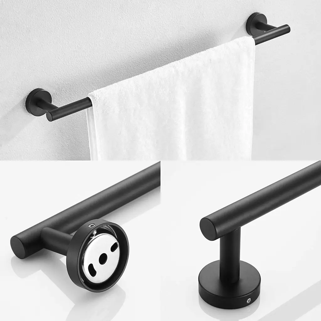 3 Piece Bathroom Hardware Set Matte Black Stainless Steel rnb