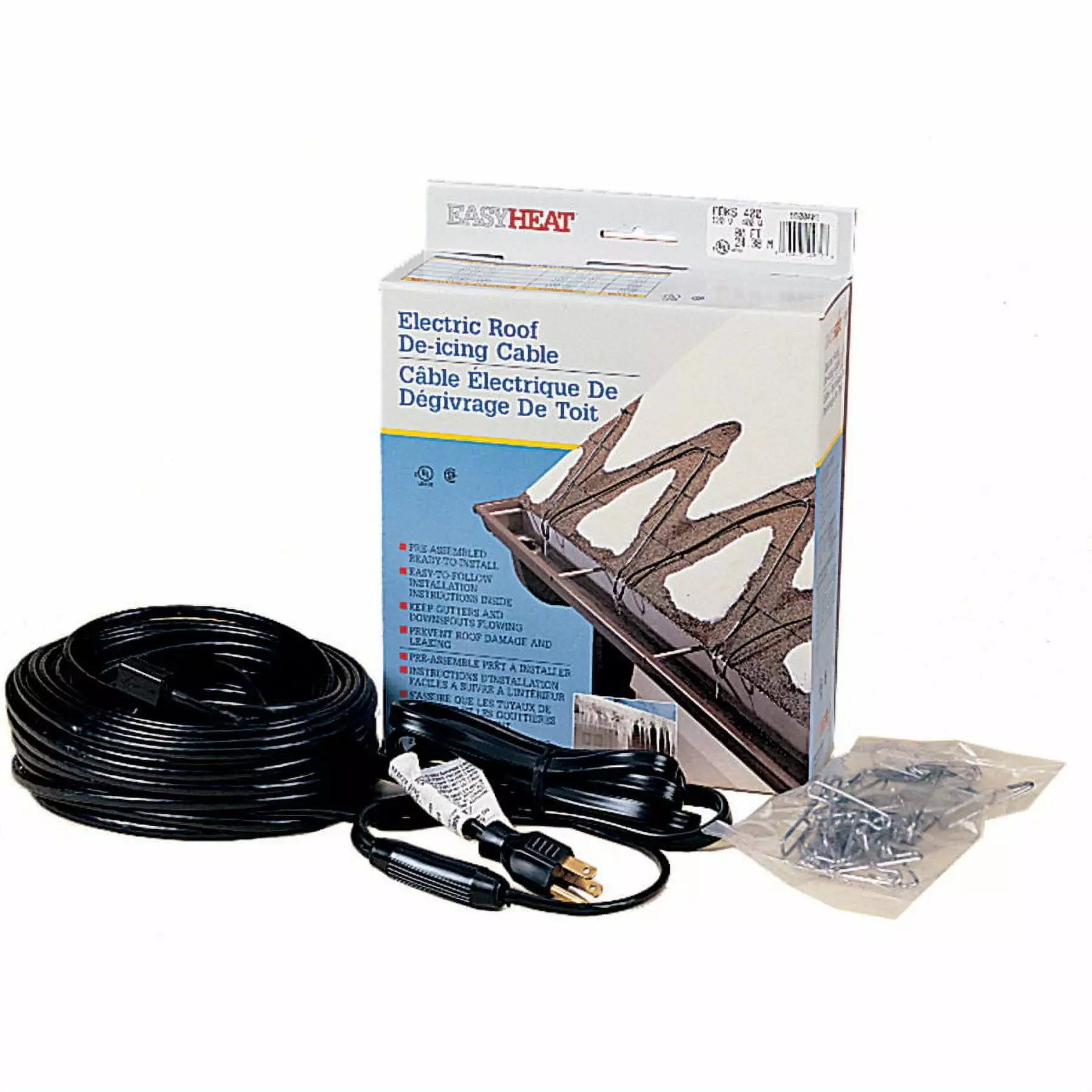 Easy Heat ADKS-100 Electric Roof & Gutter De-Icing Heating Cable. 100W. 20'. Each EasyHeat