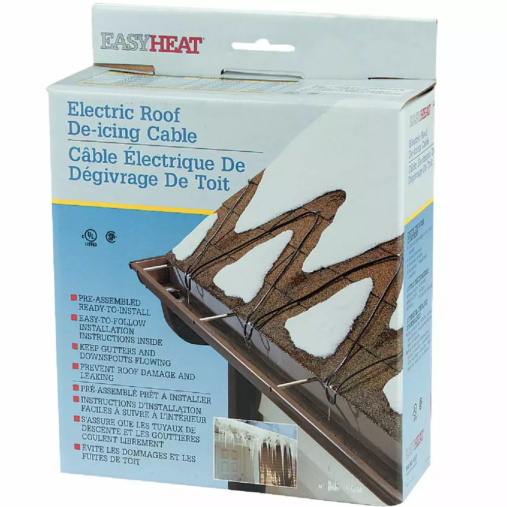 1 Pc Easy Heat 100 Ft. 120V 5W De-Icing Roof Cable EasyHeat