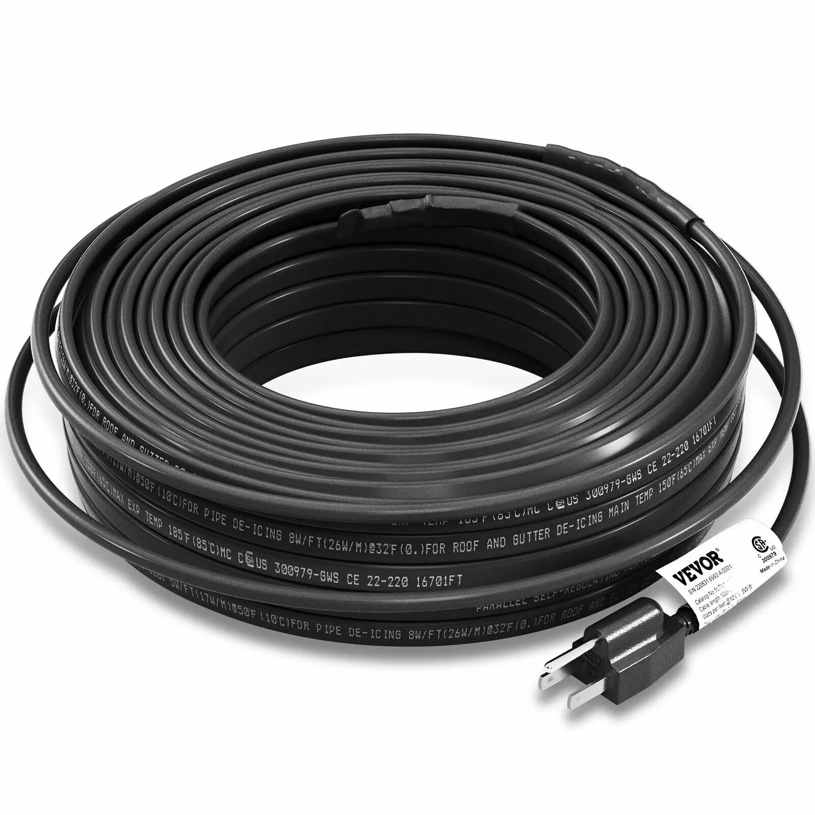 ZGBY Self-Regulating Pipe Heating Cable Roof De-Icing Heat Cable 5W/Ft 100 Feet ZGBY Home Products