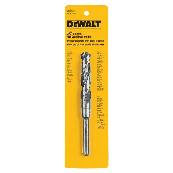 DeWalt DW1622 High Speed Split Point Drill Bit 5/8" Dia 3/8" Shank Efficient Drilling