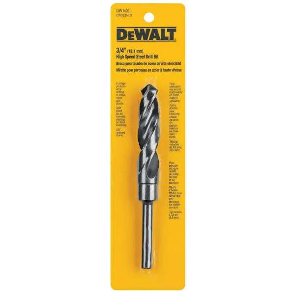 DeWalt DW1625 High Speed Split Point Drill Bit 3/4" Dia 3/8" Shank Heavy Duty Drilling