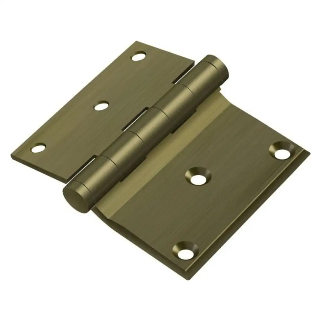 Deltana DSB353 Square Hinge Bright Brass 3-1/2 x 3-1/2 Inch