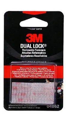 3M 04862 Dual Lock Reclosable Fastener 1 Inch x 1 Inch Clear