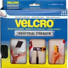 BLACK INDUSTRIAL STRENGTH 2 X 15 Heavy Duty Hook and Loop Fastener Velcro