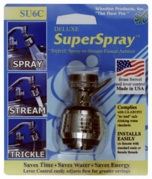 Whedon SU6C Super Spray and Stream Swivel Aerator Deluxe Efficient Watering