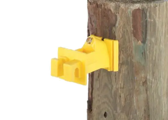Dare SNUG-SWP-25 Yellow Snug Wood Post Insulator 25-Count Electric Fencing