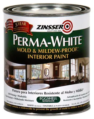 Zinsser 02774 Perma-White Mold & Mildew Proof Interior Paint 1 Quart White