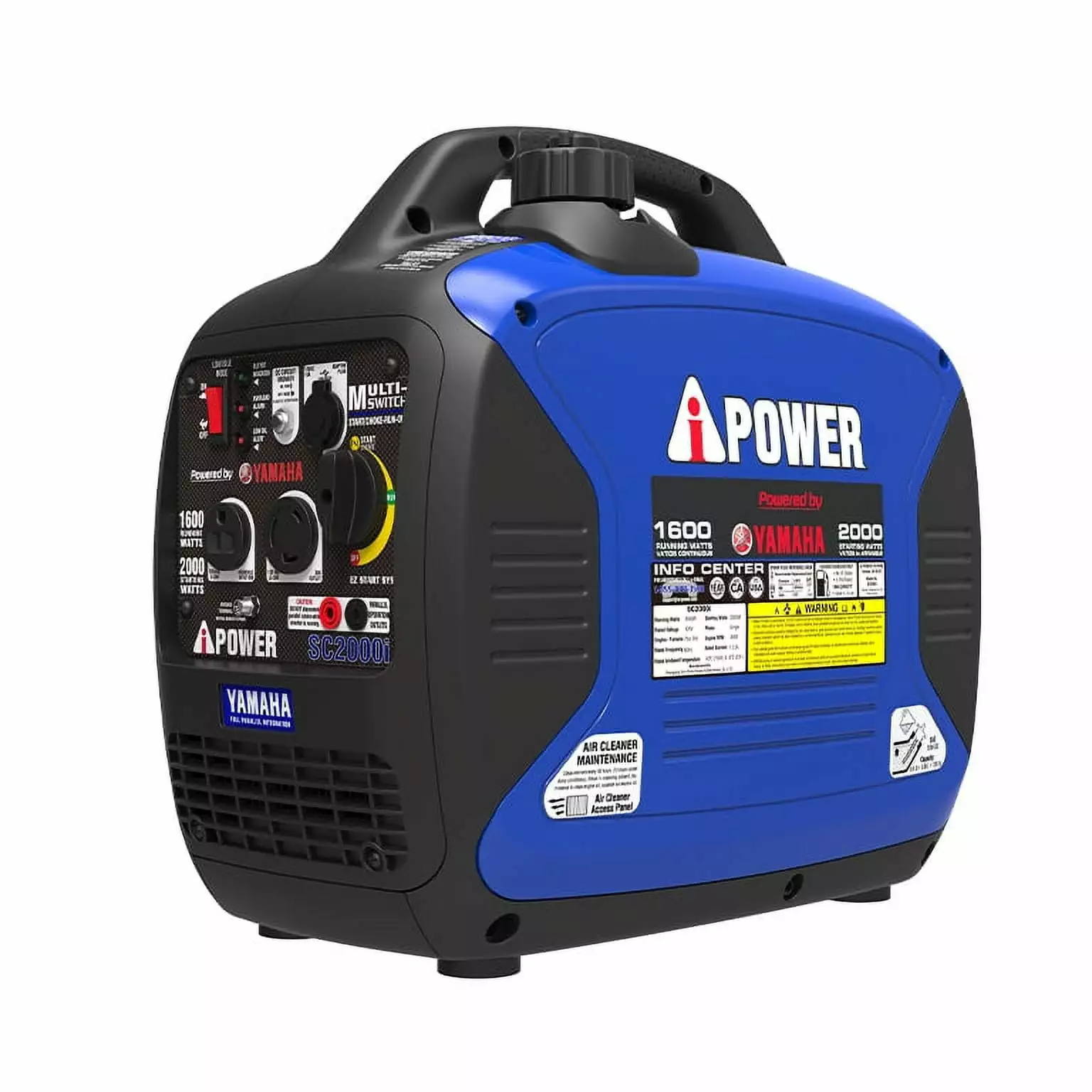 -iPower/Yamaha SC2000iv Gasoline Travel-friendly Invertor Generator Yamaha Engine. 2000 Peak and 1600 Running Watts