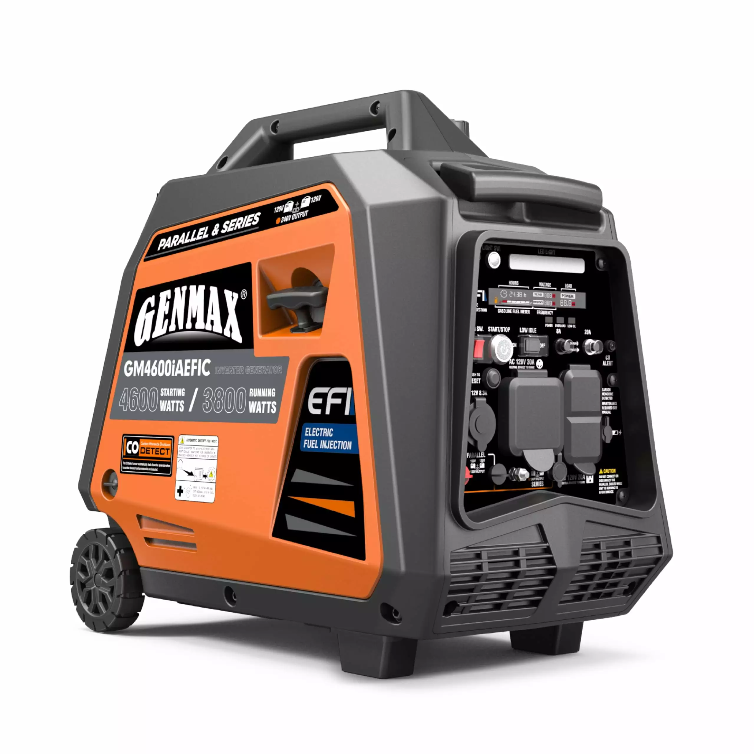 Travel-friendly Inverter Generator. 4600 Watt Gasoline Generator. Ultra-Quiet 159cc Engine Parallel and Series Capability ...