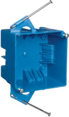 Carlon Square New Work Box Captive Nails 4 Inch Electrical Box