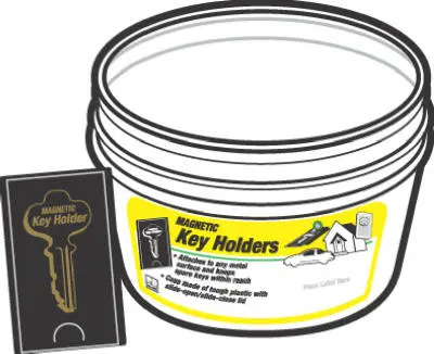 Hy-Ko KB199-BKT Magnetic Key Holder Medium 15-Piece Set